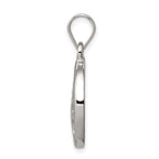 Sterling Silver Polished Round Tree Pendant