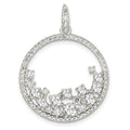 Sterling Silver CZ Circle Pendant