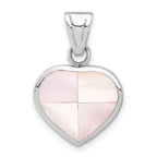 Sterling Silver White Shell Heart Pendant