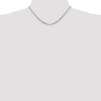 Sterling Silver 2.75mm Diamond-cut Forzantine Cable Chain