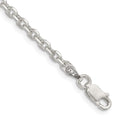 Sterling Silver 2.75mm Diamond-cut Forzantine Cable Chain
