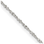 Sterling Silver 1mm Twisted Serpentine Chain