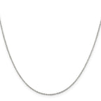Sterling Silver Rhodium-plated 1.1mm Forzantine Cable Chain