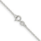 Sterling Silver Rhodium-plated 1.1mm Forzantine Cable Chain