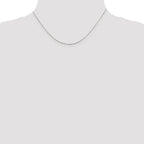 Sterling Silver Rhodium-plated 1.1mm Forzantine Cable Chain
