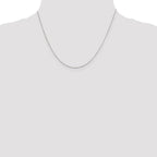 Sterling Silver Rhodium-plated 1.1mm Forzantine Cable Chain w/2in ext.