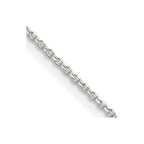 Sterling Silver 1.25mm Diamond-cut Forzantine Cable Chain
