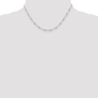 Sterling Silver 1.15mm Diamond-cut Fancy Beaded Chain