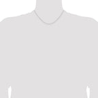 Sterling Silver 1mm Rhodium-plated Cable Chain