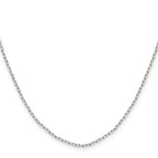 Sterling Silver 1.65mm Diamond-cut Long Link Cable Chain