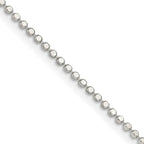 Sterling Silver 1.15mm Square Fancy Beaded Chain