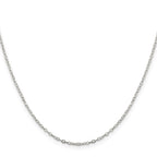 Sterling Silver 1.5mm Flat Open Oval Cable Chain