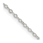 Sterling Silver 1.5mm Flat Open Oval Cable Chain