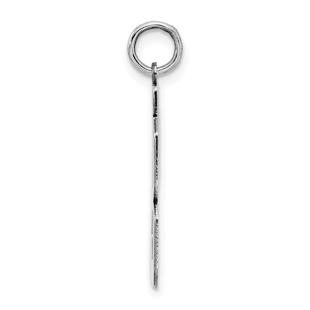 Sterling Silver/Rhodium-plated Polished Number 93 Charm