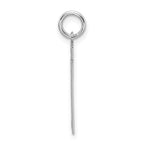 Sterling Silver/Rhodium-plated Satin Number 21 Charm