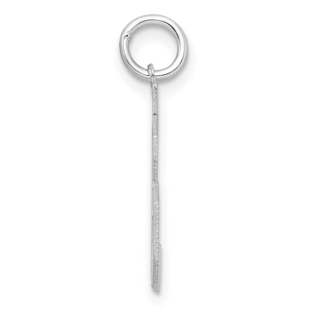 Sterling Silver/Rhodium-plated Satin Number 36 Charm