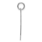 Sterling Silver/Rhodium-plated Satin Number 22 Charm