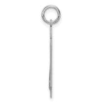 Sterling Silver/Rhodium-plated Satin Number 24 Charm
