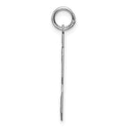 Sterling Silver/Rhodium-plated Satin Number 33 Charm