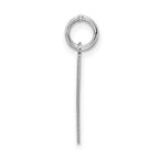 Sterling Silver/Rhodium-plated Satin Number 11 Charm
