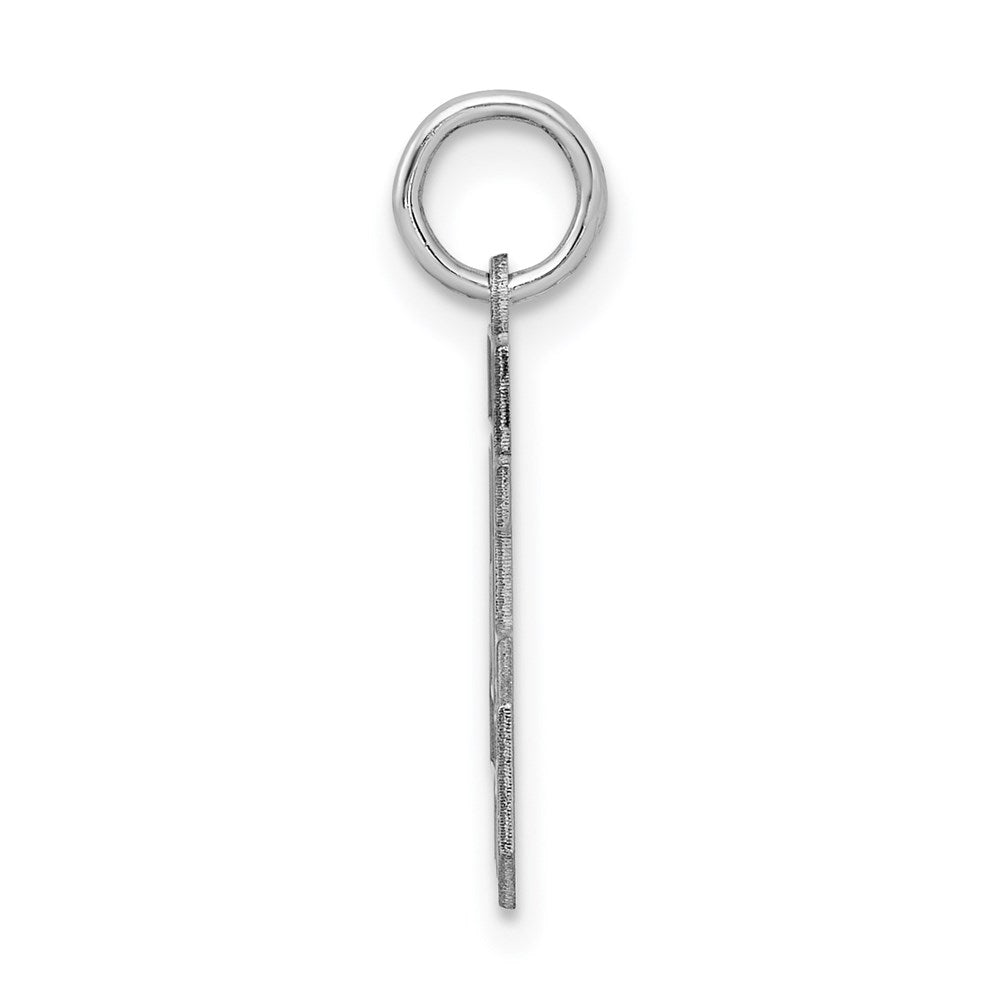 Sterling Silver/Rhodium-plated Satin Number 45 Charm
