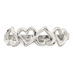Sterling Silver D/C Heart Ring