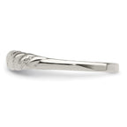 Sterling Silver Diamond-cut Twisted Ring