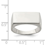 Sterling Silver 9x19mm Closed Back Signet Ring