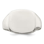 Sterling Silver 14x15mm Closed Back Signet Ring