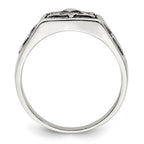 Sterling Silver Antiqued Masonic Ring