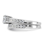 Sterling Silver Rhodium-plated 2-Piece CZ Wedding Set Ring