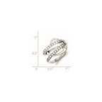 Sterling Silver CZ Captured Heart Ring