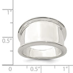 Sterling Silver 15mm Tapered Ring
