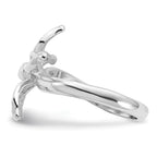 Sterling Silver Polished Flower Ring