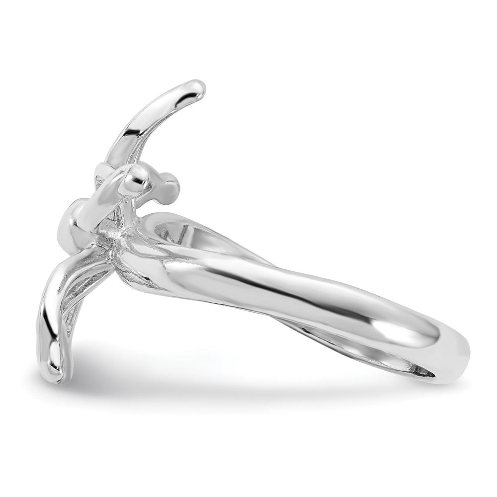 Sterling Silver Polished Flower Ring