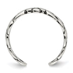Sterling Silver Antiqued Stellux Crystal Toe Ring
