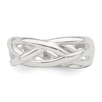 Sterling Silver Woven Toe Ring