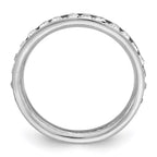 Sterling Silver Rhodium-plated Crystal Eternity Band