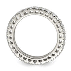 Sterling Silver Rhodium-plated CZ Anniversary Band