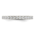 Sterling Silver Rhodium-plated CZ Anniversary Band