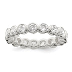 Sterling Silver CZ Band