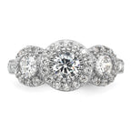 Sterling Silver CZ 3-stone Ring