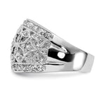 Sterling Silver Polished Fancy CZ Ring