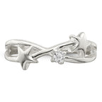 Sterling Silver CZ Star Ring
