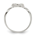 Sterling Silver CZ Bow Ring
