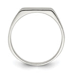 Sterling Silver 9x11mm Solid Back Signet Ring