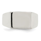 Sterling Silver 9x11mm Solid Back Signet Ring