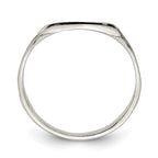 Sterling Silver 11x14mm Solid Back Signet Ring