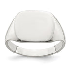 Sterling Silver 11x14mm Solid Back Signet Ring
