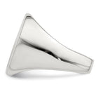 Sterling Silver 18x14mm Open Back Signet Ring